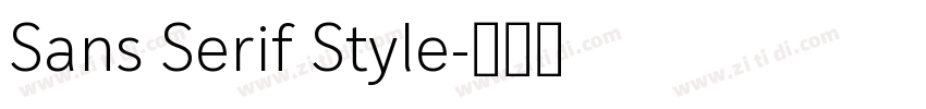 Sans Serif Style字体转换